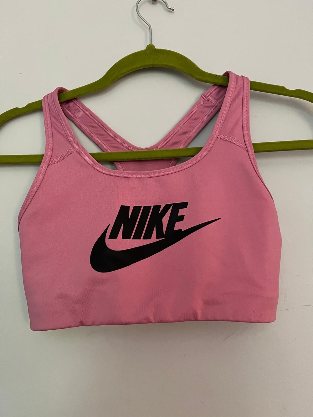 Nike Pink Racerback Swim Bikini Top with Black Swoosh